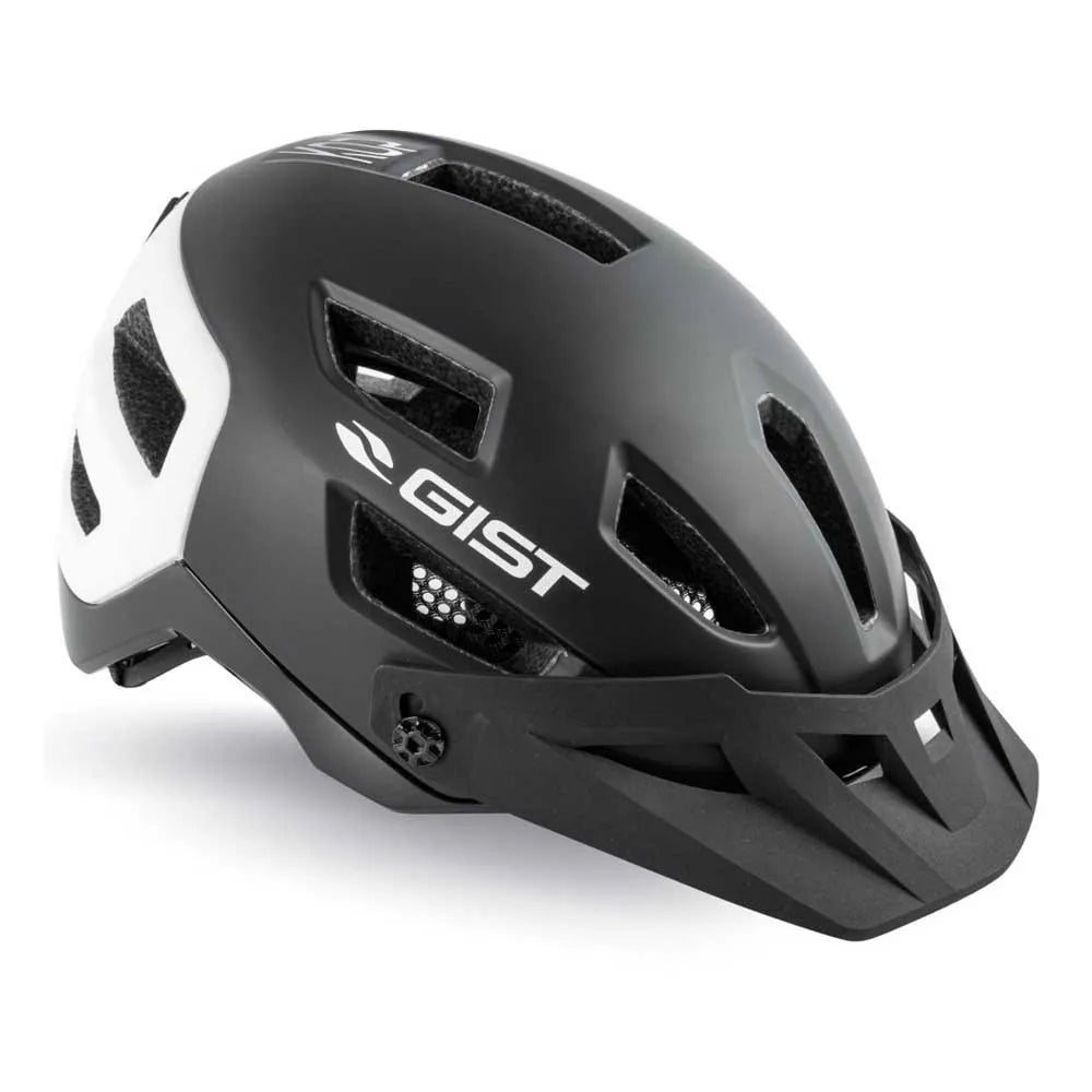 Casco de ciclismo GIST Kop negro blanco aerodinámico y ventilado