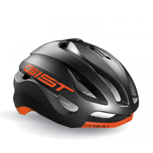 Casco de ciclismo GIST Primo naranja aerodinámico y ventilado