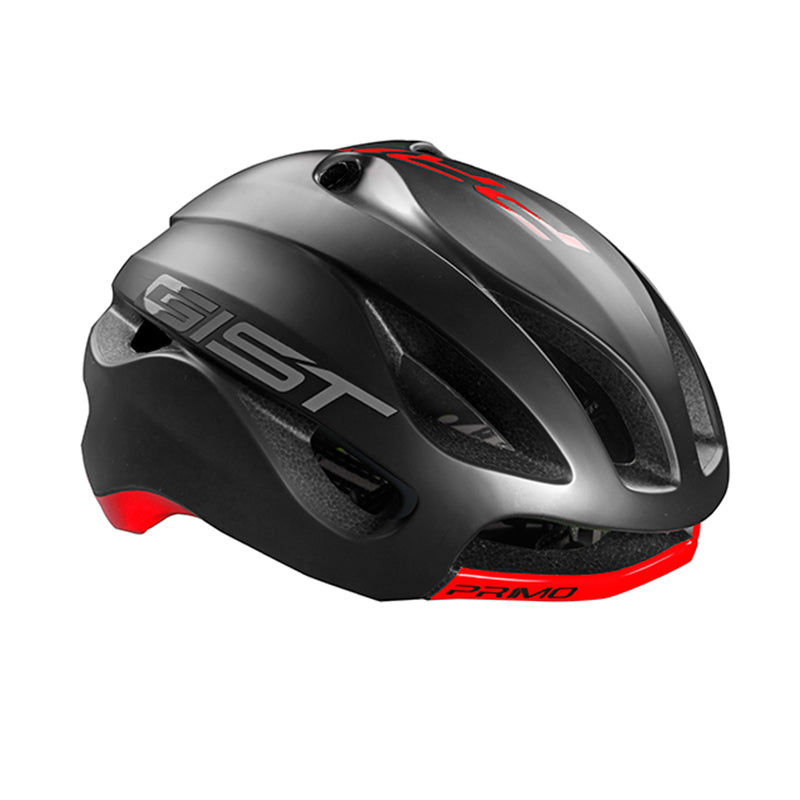 Casco de ciclismo GIST Primo negro rojo aerodinámico y ventilado