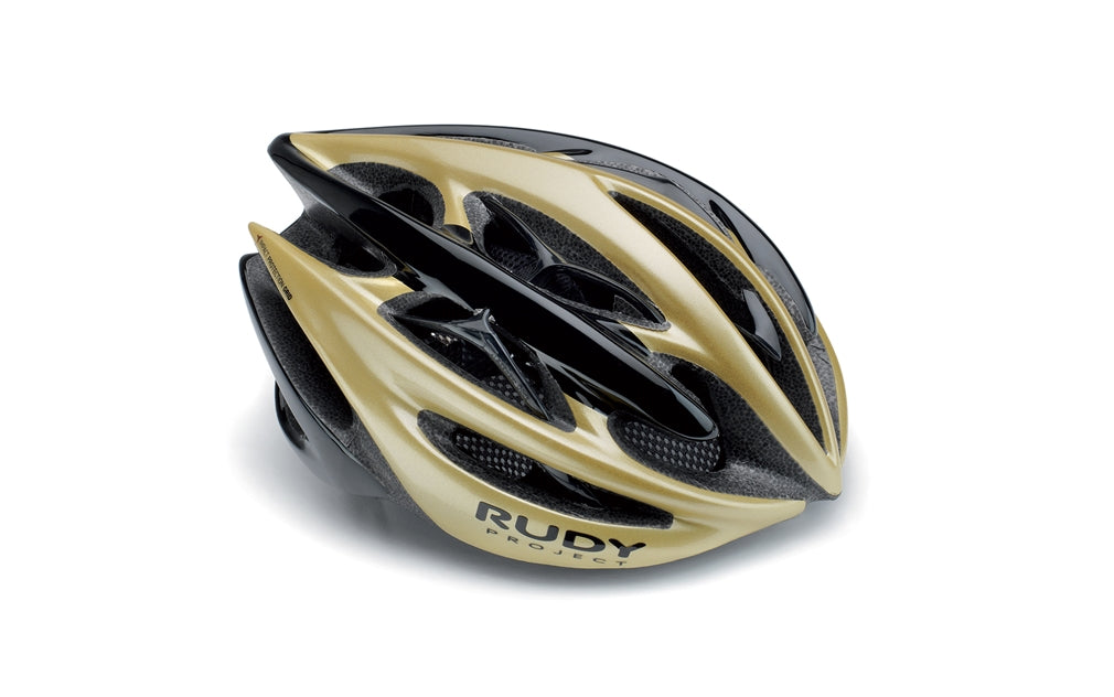 Casco de ciclismo Rudy Project Sterling dorado negro brillante para ruta