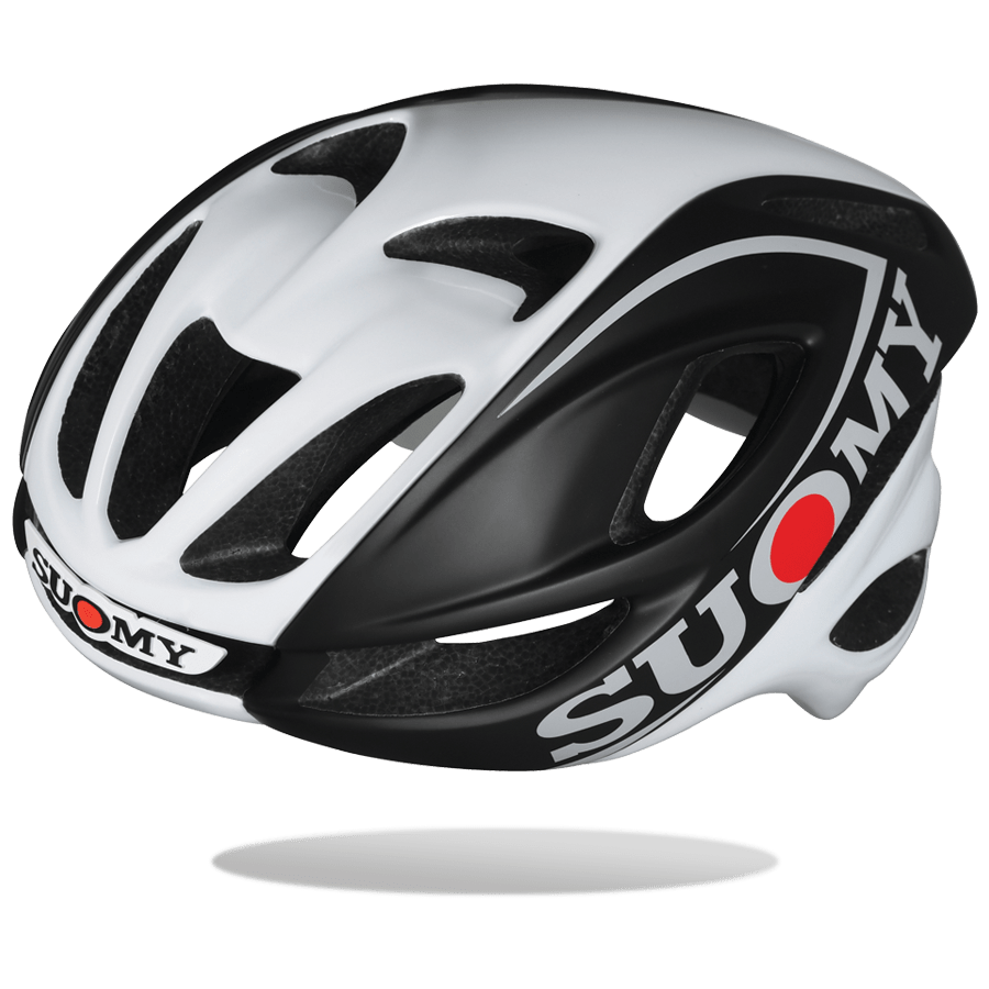 Casco de ciclismo SUOMY Glider blanco negro para ruta y competición