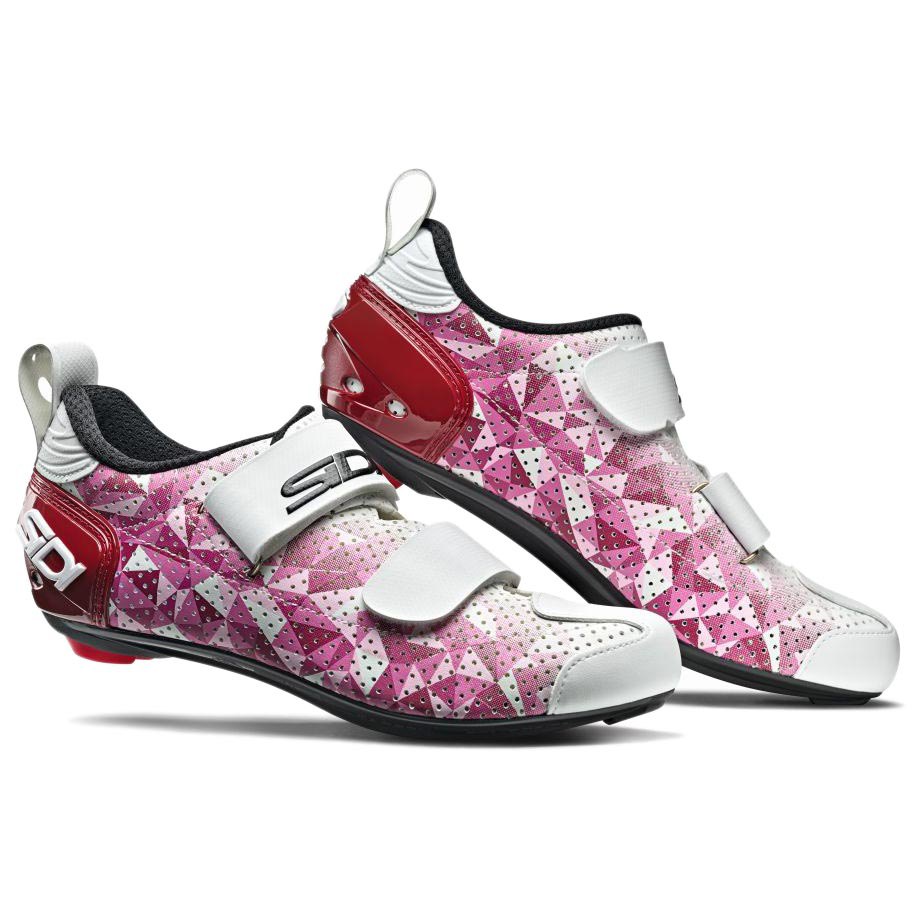 Zapatillas de triatlón para mujer Sidi T5 Air Lady Pink Red White