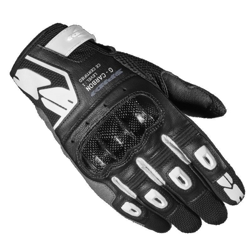 GUANTES SPIDI G-CARBON LADY BLACK WHITE