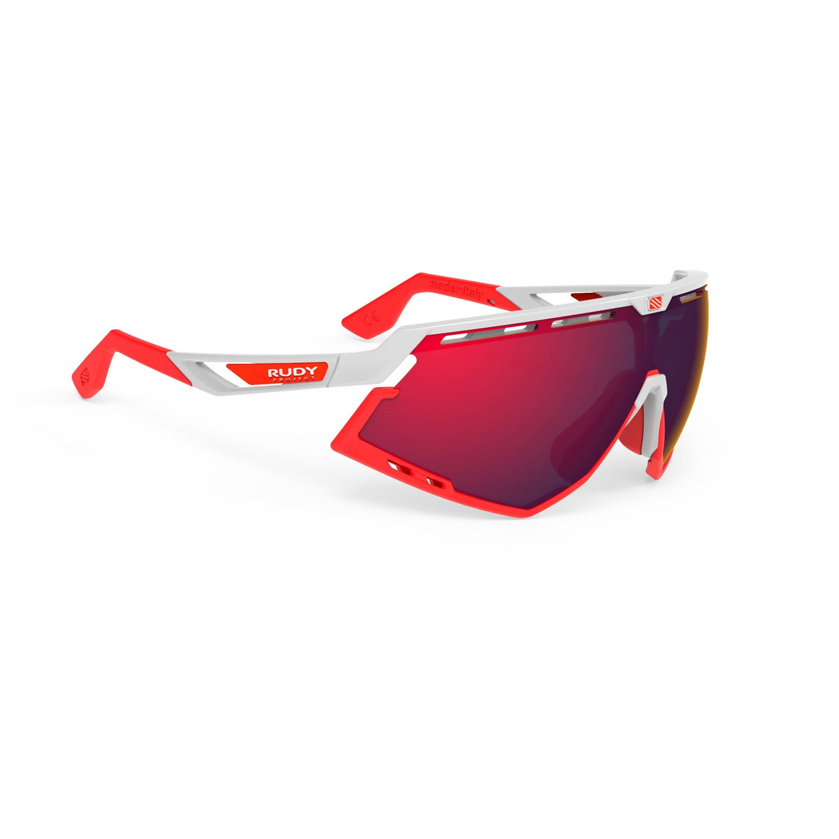 LENTE RUDY DEFENDER WHITE GLOSS MULTI LASER RED