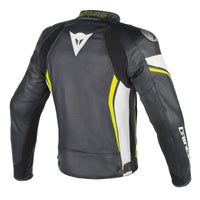 Chamarra para Moto Dainese VR46 D2 Leather Negro Amarillo