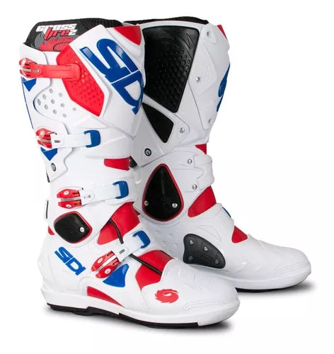 BOTAS SIDI CROSSFIRE 2 RED WHITE BLUE