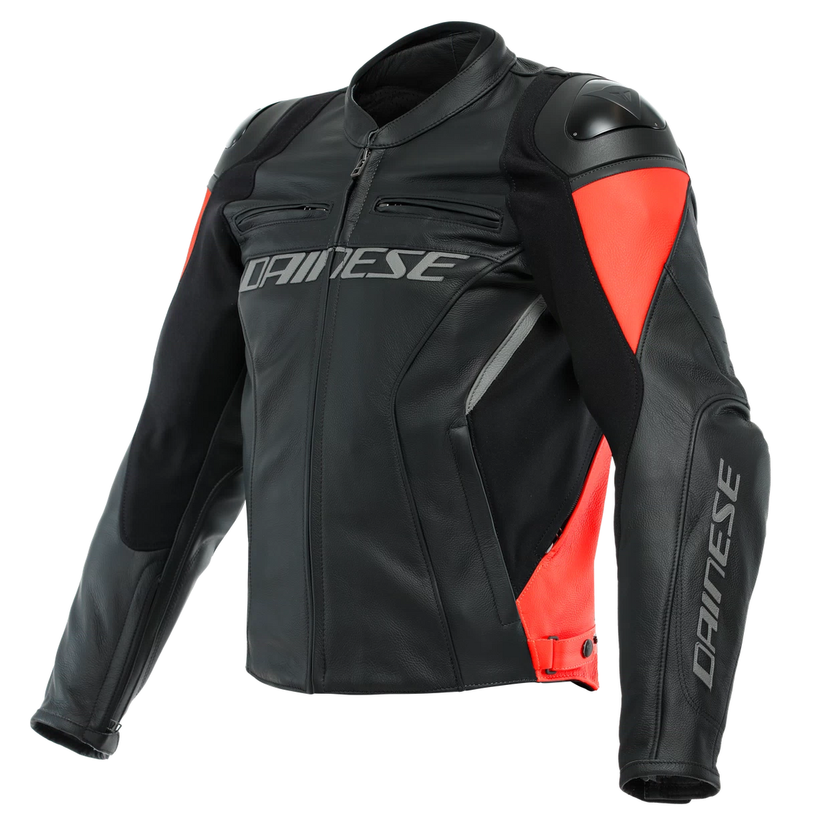 CHAMARRA DAINESE RACING 4 BLACK FLUO RED