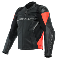 CHAMARRA DAINESE RACING 4 BLACK FLUO RED