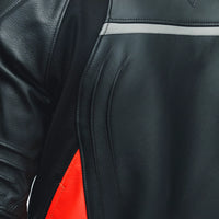 CHAMARRA DAINESE RACING 4 BLACK FLUO RED