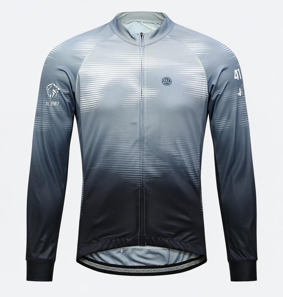 JERSEY BICYCLE LINE CYCLONE MAN NEGRO GRIS