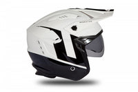 casco moto jet ufo sheratan negro blanco vista lateral