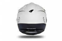 casco moto jet ufo sheratan negro blanco vista trasera