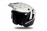 casco moto jet ufo sheratan negro blanco