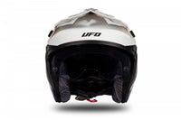 casco moto jet ufo sheratan negro blanco frente