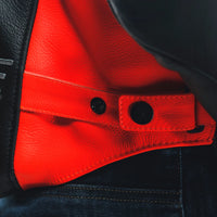 CHAMARRA DAINESE RACING 4 BLACK FLUO RED