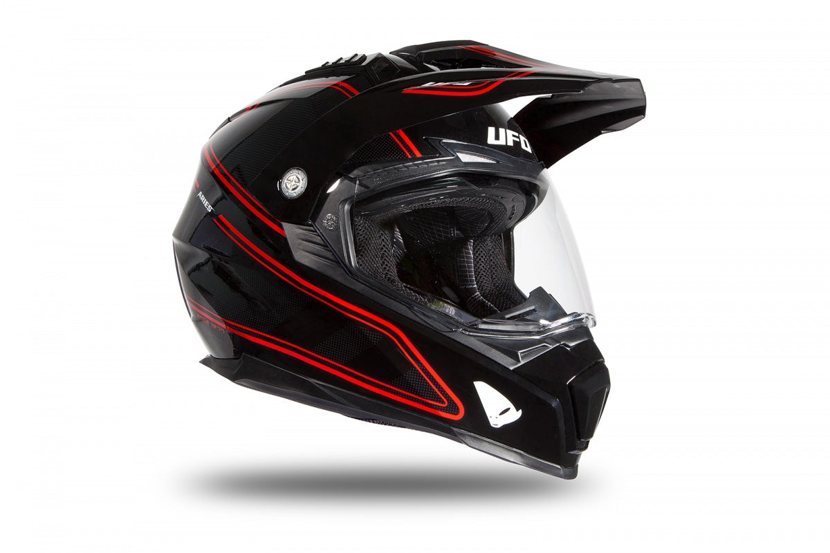 CASCO UFO HE182 BLACK RED