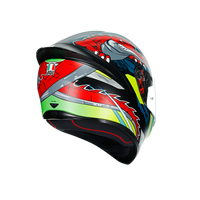 Casco AGV K1 Dundee Matt Lime Red Trasero