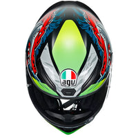 Casco AGV K1 Dundee Matt Lime Red panoramica