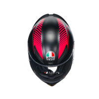 Casco AGV K1 S Warmup negro rosa frontal