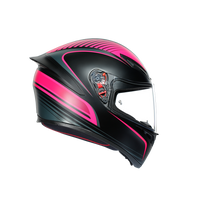 Casco AGV K1 S Warmup negro rosa Aero Spoiler trasero extractores de aire
