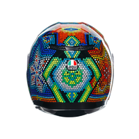 Casco AGV K3 Rossi Winter Test 2018 vista trasera extractor de aire aerodinámico