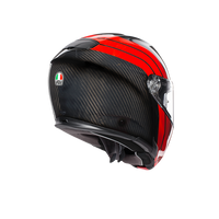 Casco modular AGV Sportmodular Stripes vista trasera aerodinámica túnel de viento ventilación IVS
