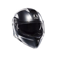 Casco modular para moto AGV Streetmodular Resia gris plata rojo mate