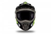 Casco motocross UFO Plast Intrepid gris amarillo brillante 