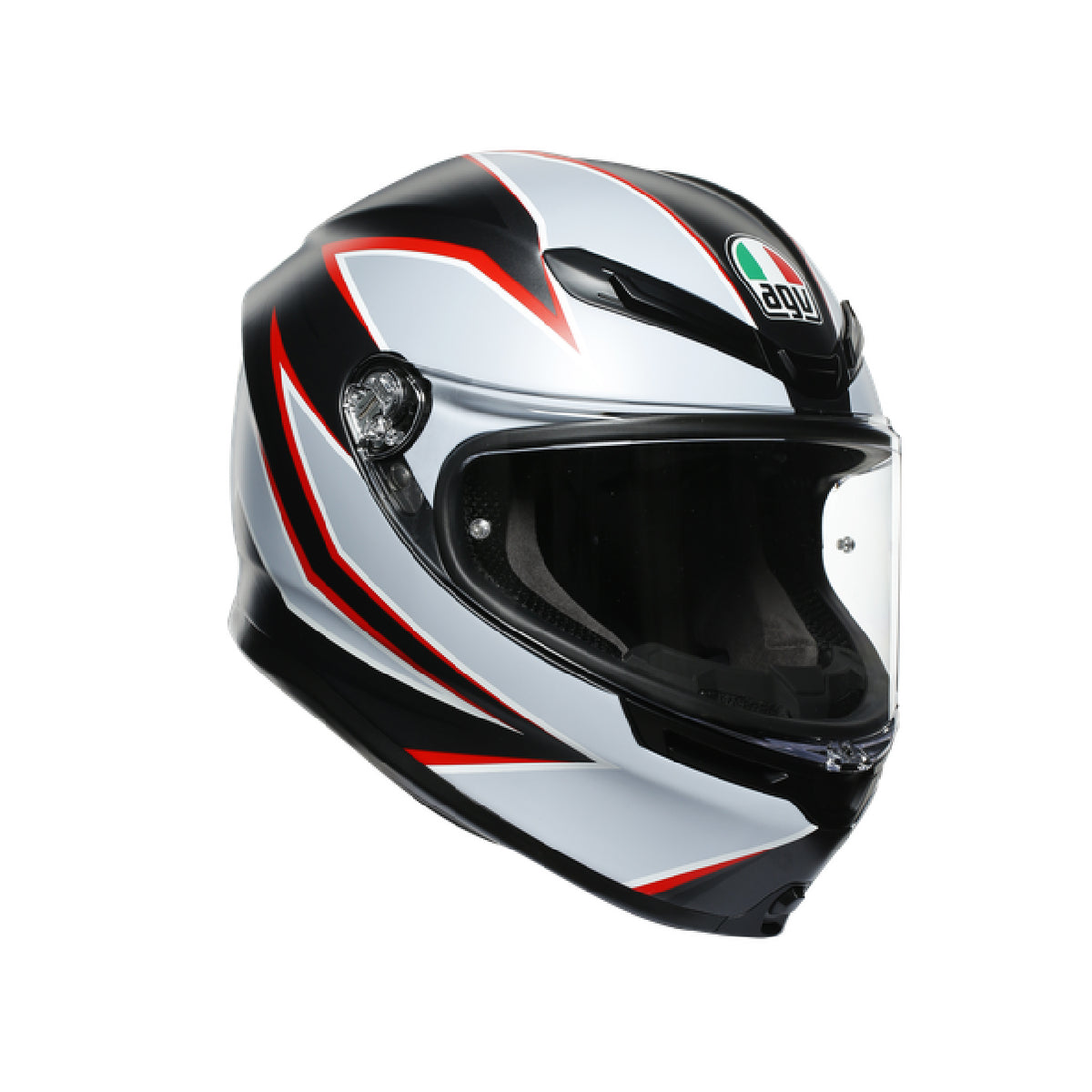 Casco para moto AGV K6 Flash negro gris rojo mate sport touring