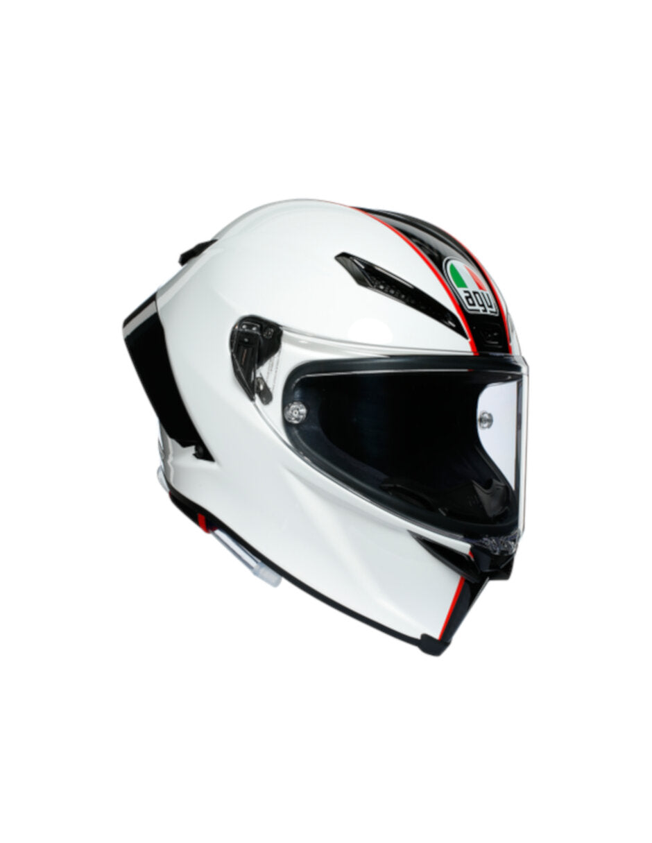 Casco para moto AGV Pista GP RR Scuderia Carbon White Red con mica transparente incluida