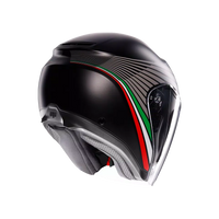 Vista lateral casco AGV negro mate Italia