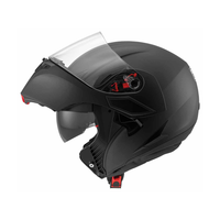 Vista lateral izquierda casco modular AGV Compact ST negro