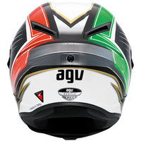 Vista trasera casco AGV Corsa W Racetrack deportivo