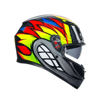 Casco AGV gris amarillo para carretera y touring