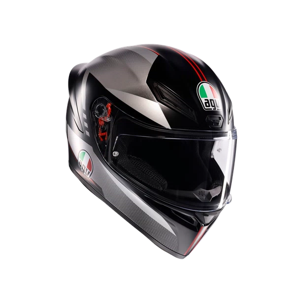 casco moto agv k1 s lap negro gris rojo mate ece 22.06 en México