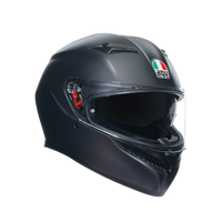 Vista frontal casco AGV K3 negro mate integral