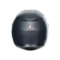 Vista trasera casco AGV K3 negro mate
