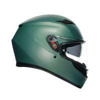 Vista lateral derecha casco AGV K3 verde salvia