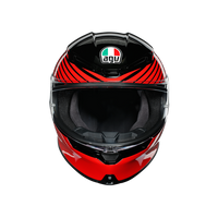Vista frontal casco integral AGV K6 Rush deportivo