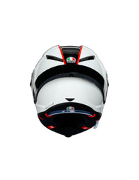 Vista trasera casco AGV Pista GP RR Scuderia Carbon White Red