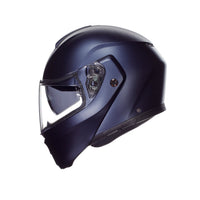 Vista lateral izquierda casco AGV Streetmodular Profondo Blue