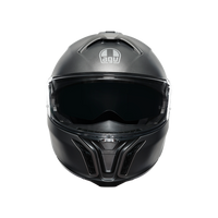 Vista frontal casco modular AGV Tourmodular Luna Grey Mate