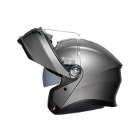 Vista lateral izquierda casco AGV Tourmodular Luna Grey Mate