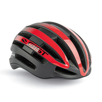 Casco de ciclismo GIST Bravo rojo aerodinámico con cierre Fidlock