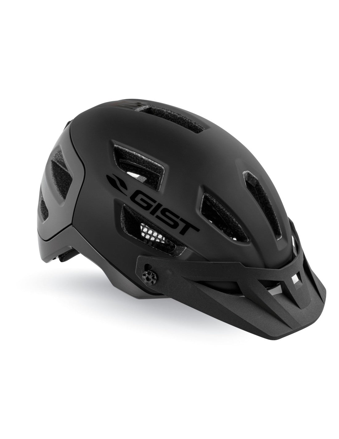 Casco de ciclismo GIST Kop negro aerodinámico y ventilado