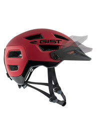 Vista lateral izquierda del casco GIST Kop rojo