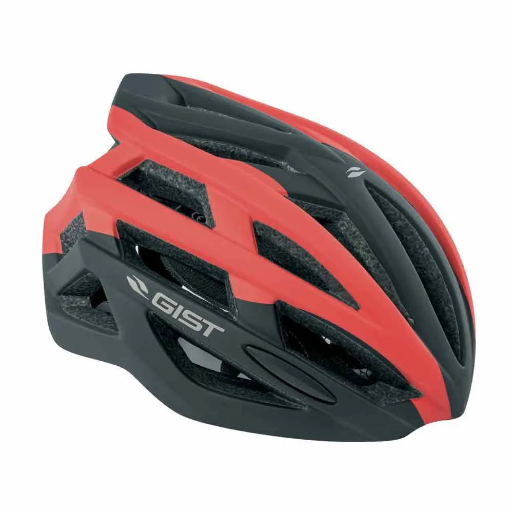 Casco de ciclismo GIST Planet Black Red aerodinámico y ventilado