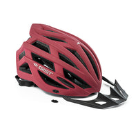 Vista frontal del casco de ciclismo GIST Planet One Plus rojo