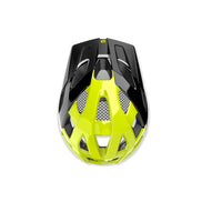 Vista frontal del casco Rudy Project Crossway amarillo fluorescente
