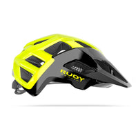 Vista lateral izquierda del casco Rudy Project Crossway amarillo fluorescente